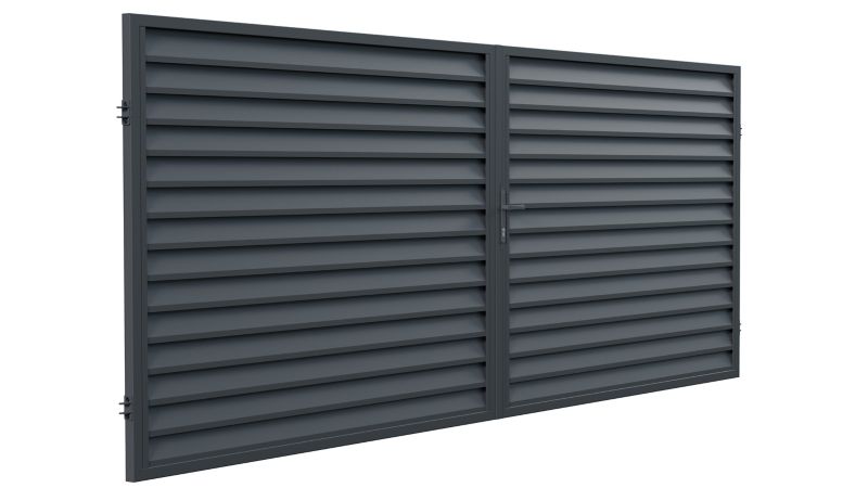 Tofløjet Polargos Imperial indkørselport 400 x 150 cm med lås