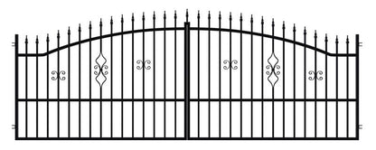 Dobbeltfløjet port Polargos Tola 2 400 x 150 cm