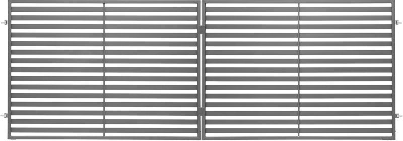 Tofløjet indkørselport Polbram Steel Group Brava 350 x 150 cm