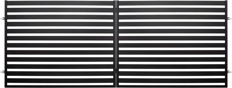 Dobbeltdørslåge Polbram Steel Group Lara 2 400 x 154 cm sort