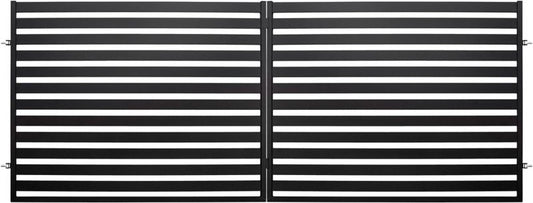 Dobbeltdørslåge Polbram Steel Group Lara 2 400 x 154 cm sort