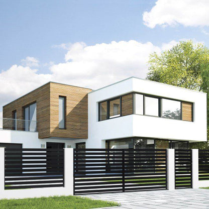 Dobbeltdørslåge Polbram Steel Group Lara 2 400 x 154 cm sort