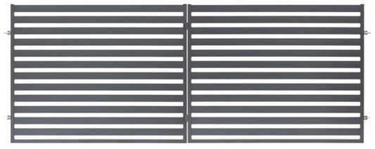 Tofløjet indkørselsport Polbram Steel Group Lara 400 x 154 cm