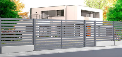 Tofløjet indkørselsport Polbram Steel Group Lara 400 x 154 cm