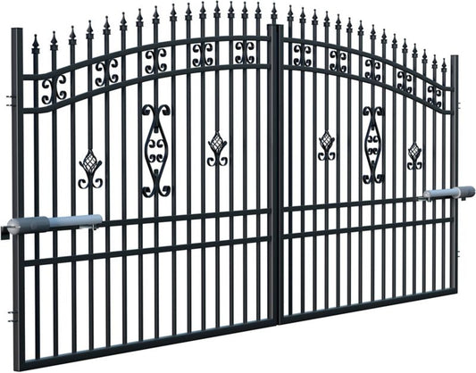 Tofløjet indkørselport med automat Polargos Alicja 2 175 x 400 cm