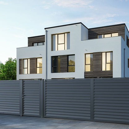 Tofløjet port med automat Polargos Imperial 150 x 400 cm