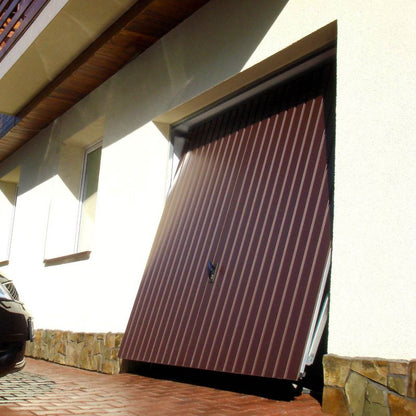 Bramegaragedør 2375 x 2000 mm Brun