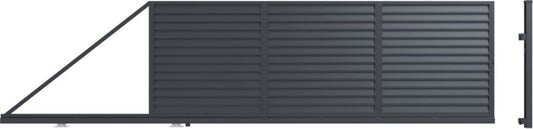 Skydedør Polargos Imperial 400 x 149 cm galvaniseret antracit venstre