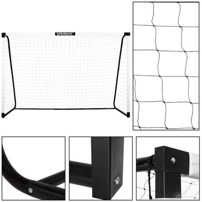 Metal fodboldmål til træning Springos 300 x 200 x 90 cm med monteringspløkker, 1 stk.