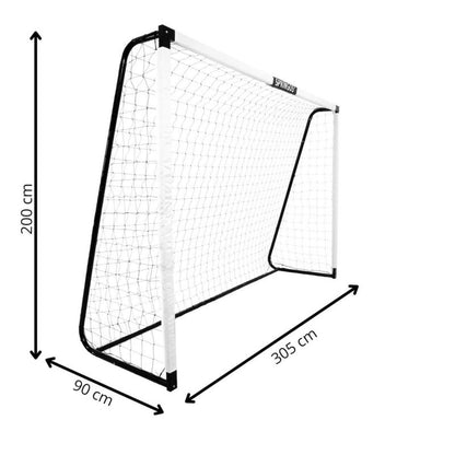 Metal fodboldmål til træning Springos 300 x 200 x 90 cm med monteringspløkker, 1 stk.