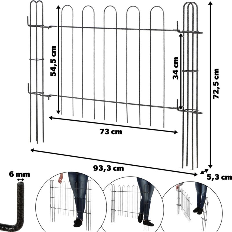 KADAX klassisk haveport med metalpanel, 72 cm, 1 stk.