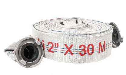 Brandslange 2" 30 m Grå med Lynkobling