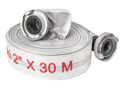 Brandslange 2" 30 m Grå med Lynkobling