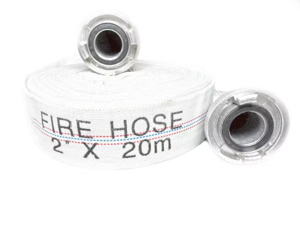 Brandslange 2" 52 mm 20 m Hvid
