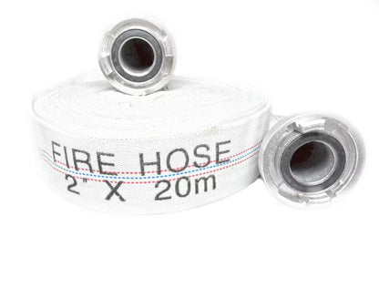 Brandslange 2" 52 mm 20 m Hvid