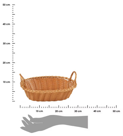 Brødkurv Oval 29x18 cm Brun