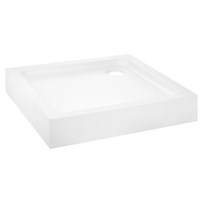 Akrylbrusebad 70x70x15 cm Hvid Skridsikker