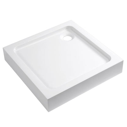 Akrylbrusebad 80x80x15 cm Hvid Antiskrid