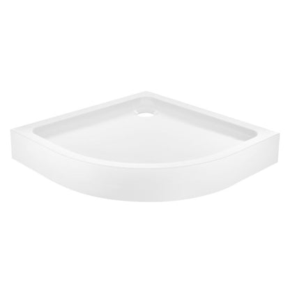 Akrylbrusebund Halvrund 80x80x15 cm Hvid