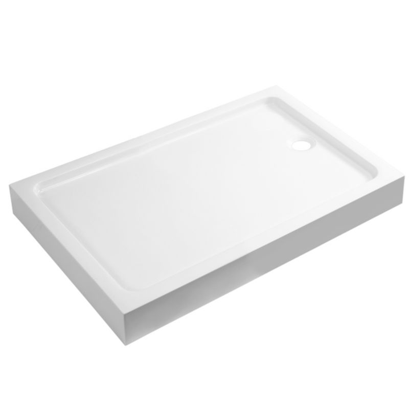 Akrylbrusebad 100 x 80 x 15 cm Hvid Antiskrid