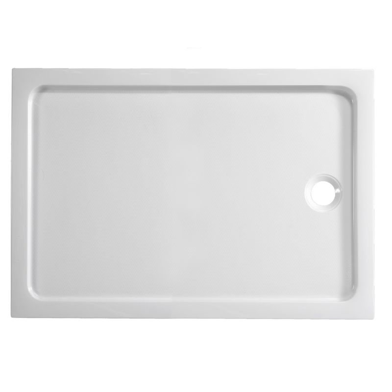 Akrylbrusebad 100 x 80 x 15 cm Hvid Antiskrid