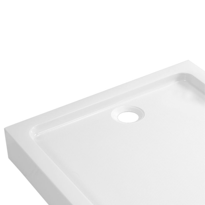 Akrylbrusebad 100 x 80 x 15 cm Hvid Antiskrid