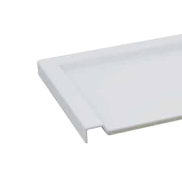 Schedpol Atla akrylbrusekar kvadratisk 90 x 90 x 4,5 cm hvid med stuktur som sten