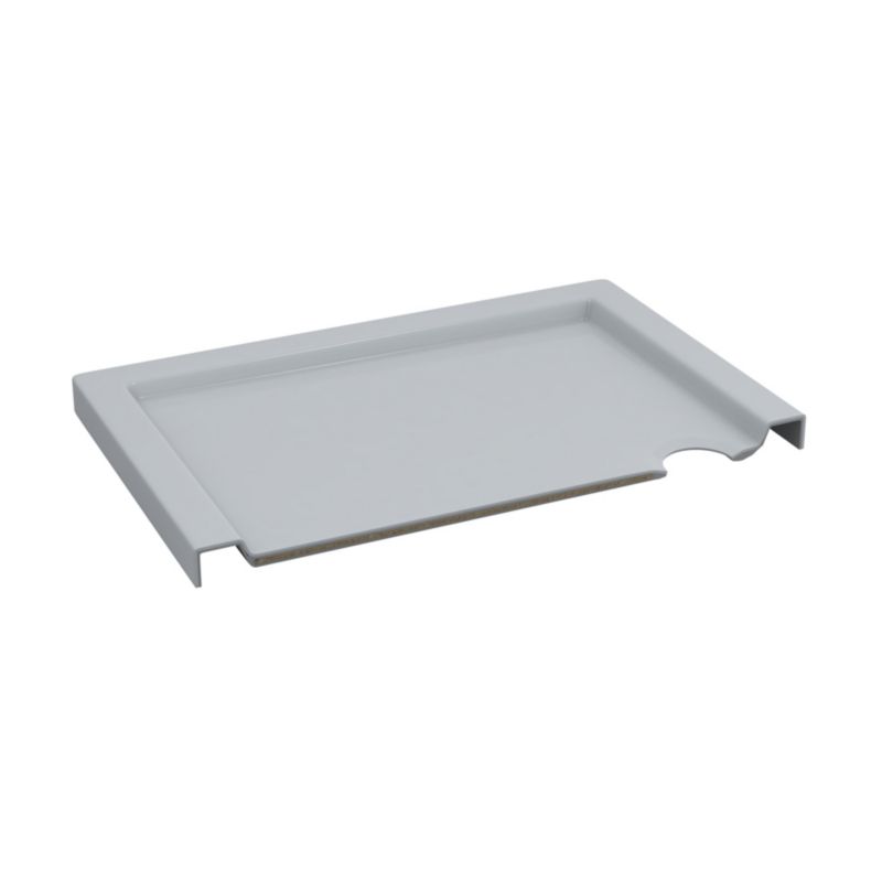 Schedpol Atla akrylbrusekar kvadratisk 90 x 90 x 4,5 cm hvid med stuktur som sten