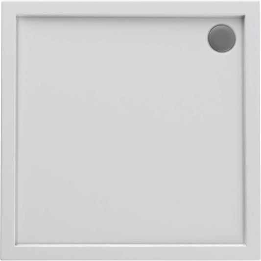 Schedpol Atla akrylbrusebund kvadratisk 90 x 90 x 4,5 cm hvid