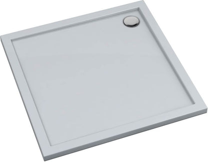 Schedpol Atla akrylbrusebund kvadratisk 90 x 90 x 4,5 cm hvid