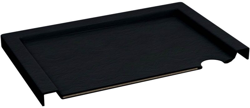 Schedpol Atla halv-rund akrylbrusebund 80 x 4,5 cm mat-sort