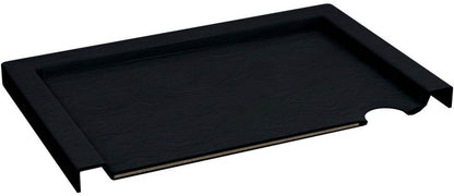 Schedpol Atla halv-rund akrylbrusebund 80 x 4,5 cm mat-sort