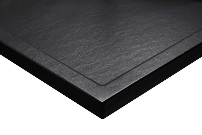 Schedpol Atla akrylbrusebund rektangulær 90 x 120 x 4,5 cm sort
