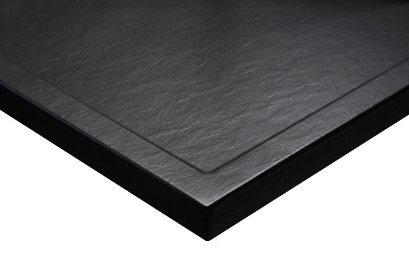 Schedpol Atla akrylbrusebund rektangulær 90 x 120 x 4,5 cm sort