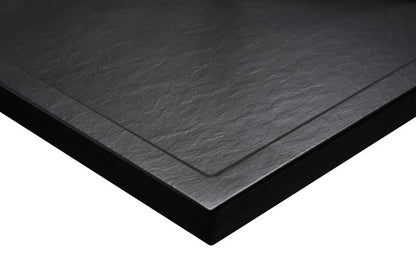 Schedpol Atla akrylbrusebund rektangulær 90 x 120 x 4,5 cm sort