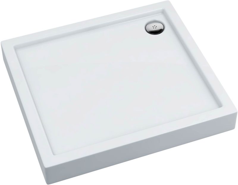 Schedpol Lena akrylbrusekar rektangulær 70 x 90 x 14 cm hvid