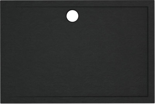 Schedpol Lena rektangulært akrylbrusekar 90 x 120 x 12 cm mat-sort