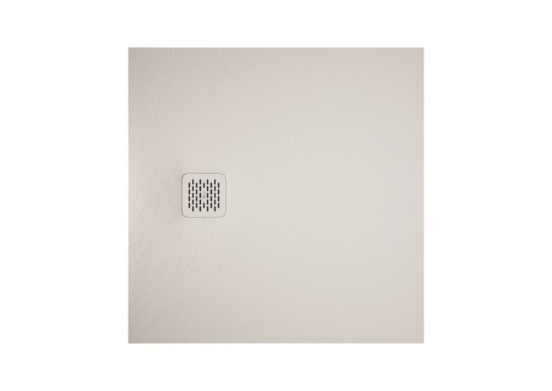 Kvadratisk Kompositbruserbund 80 x 80 x 3 cm Beige