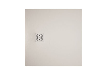 Kvadratisk Kompositbruserbund 80 x 80 x 3 cm Beige