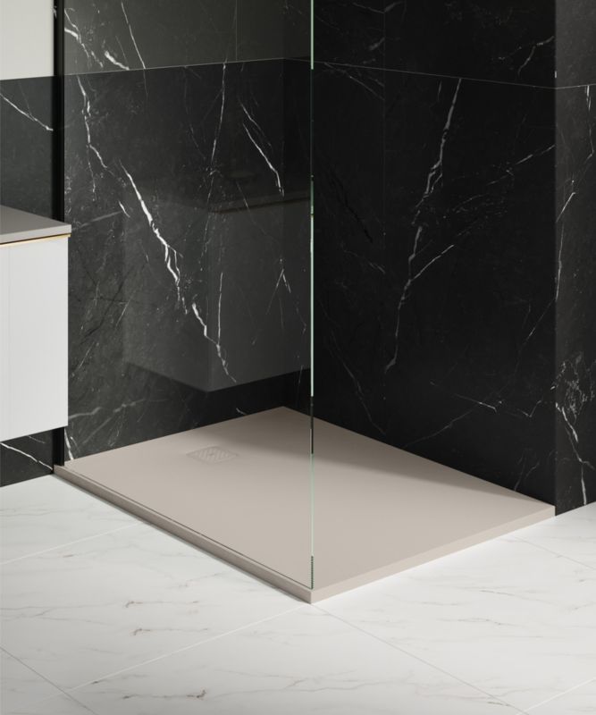 Kvadratisk Kompositbruserbund 80 x 80 x 3 cm Beige