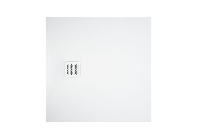 Kvadratisk Kompositbruserbund 80x80 cm Hvid Antiskrid