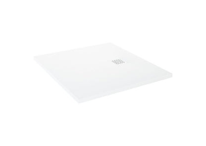 Kvadratisk Kompositbruserbund 80x80 cm Hvid Antiskrid