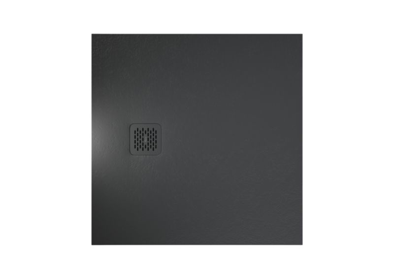 Kvadratisk Kompositbruserbakke 80x80 cm Sort Mat