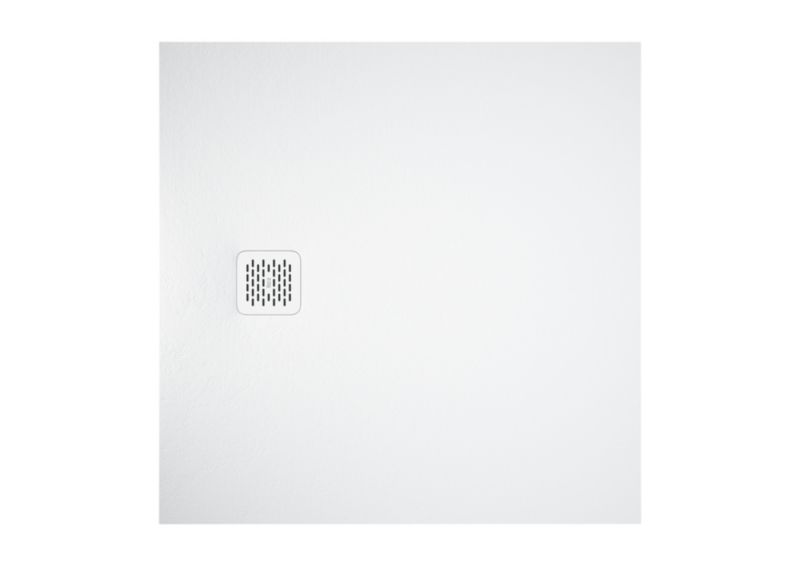 Komposit brusekar SKY kvadratisk 90x90 cm hvid