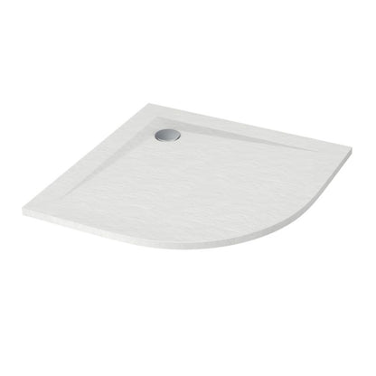 Komposit Brusebund Minera Halvcirkelformet 100x100x3,5 cm Hvid Struktureret | MA485/B/ST