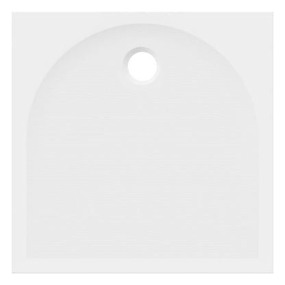 GoodHome Cavally kvadratisk konglomeratbrusebund 70 x 70 x 3 cm hvid