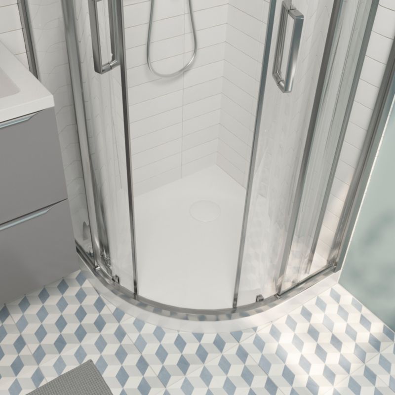 Brusebund Cavally 90x90x3 cm Hvid