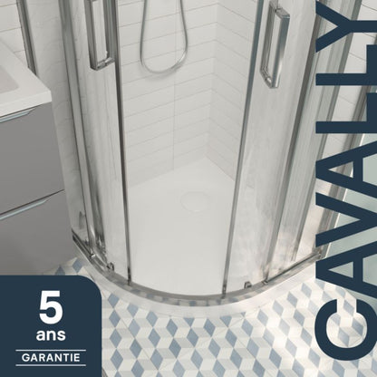 Brusebund Cavally 90x90x3 cm Hvid