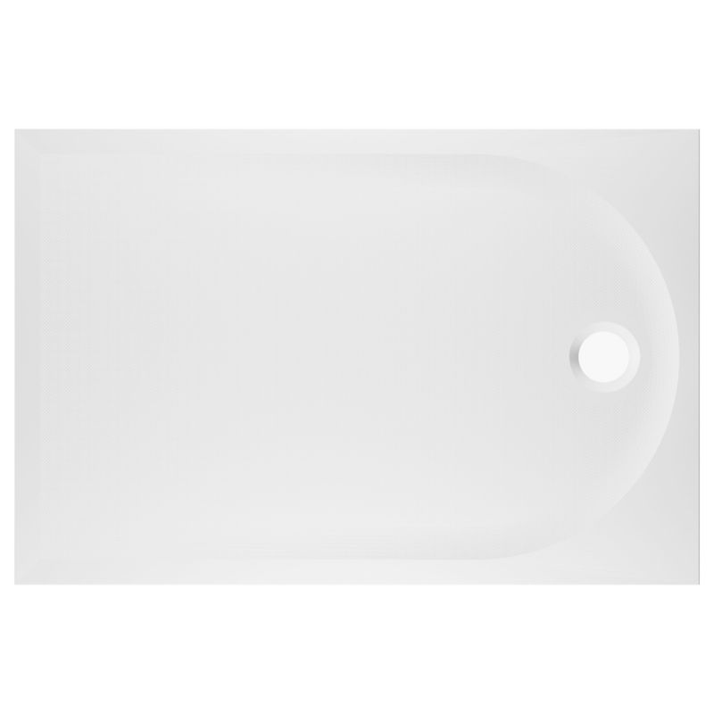 Brodzik konglomeratowy Cavally 80 x 120 cm Hvid