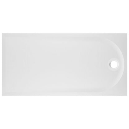 GoodHome Cavally rektangulært konglomeratbrusekar 80 x 160 x 3 cm hvid
